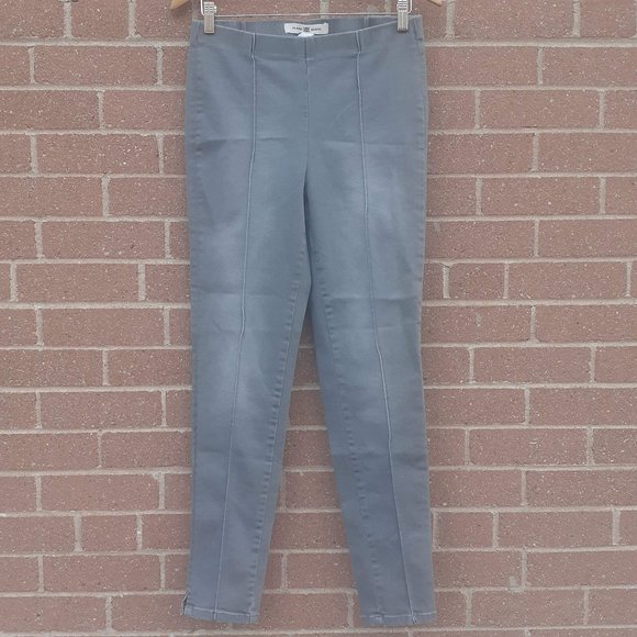 RIANI Pants - Designer RIANI PULL ON 360 STRETCH JEANS LEGGING JEGGINGS Grey 10 w/Measurements